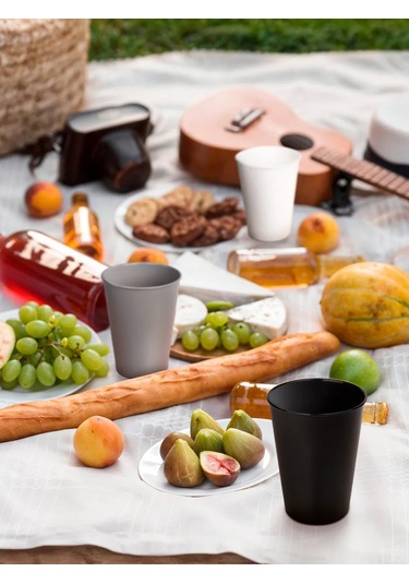 Gred Plastik Çok Kullanımlık Bardaklar 20'l 435343949 Siyah