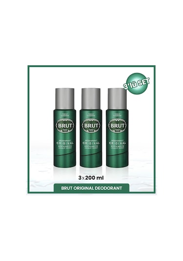 Brut Original Erkek Sprey Deodorant 3 x 200 ML