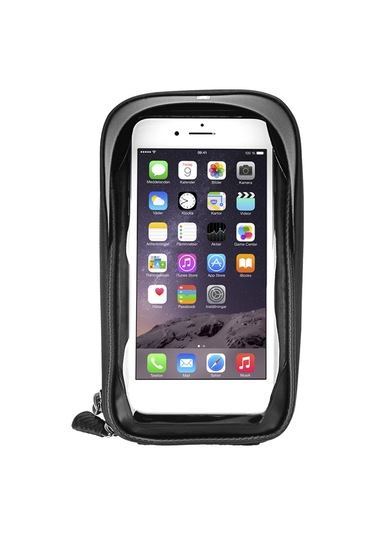 Youtek Bisiklet Ön Çubuk Telefon Çantası, Oxford + Tpu, 7.1" Dokunmatik Pencere, Hava Dayanıklı, Hızlı Kurulum Ya393 Siyah