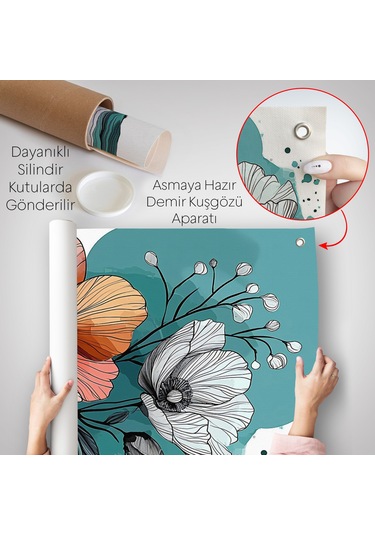 Haşhaş Çiçekleri Duvar Örtüsü-7647