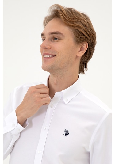 U.s. Polo Assn. Erkek Beyaz Gömlek Basic 50316723-vr013 Beyaz