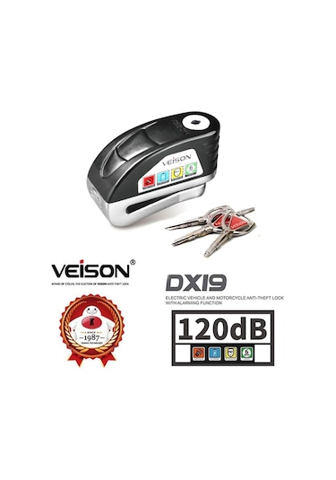 Veison Marka Yüksek Kaliteli 120 Dcb Alarmlı Disk Kilit Dx19kb