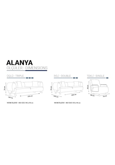 Alanya Koltuk Takımı 3+3+1