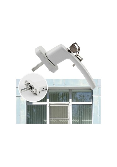 Pazly Alüminyum Pencere Kolu Kilit Yuvarlak Kolu - Çinko Alaşım - Ergonomik Tasarım - Kullanımı Kolay