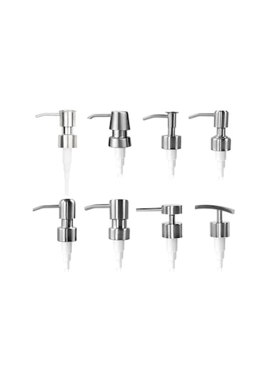 G-1pc Değiştirilebilir 304 Paslanmaz Çelik Sıvı Losyon Dispenseri Banyo Sabunu Şampuan Pompası Kafa Kavanoz Tüp Banyo Aksesuarları