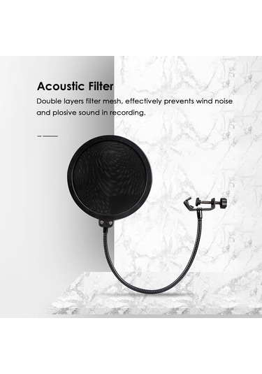 D8 Mikrofon Standı Ayarlanabilir Mikrofon Askı Kolu Şok Montaj Mikrofon Klips Tutucu Canlı Yayın Podcast İçin