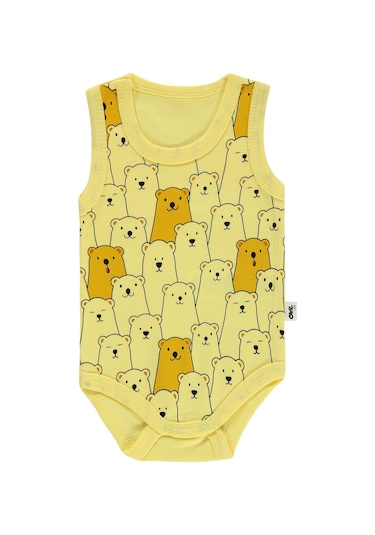 Civil Baby Erkek Bebek Çıtçıtlı Badi 1-18 Ay Sarı 14d20230223s1 Sarı