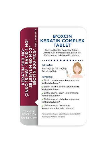 Bioxcin Keratin Complex 500 Mg 60 Tablet - Saç ve Tırnak Vitamini