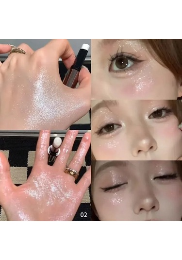 Pırıltılı Fosforlu Çubuk Doğal Elmas Glitter Beyaz Vurgu Göz Farı Kalem Kontur 02 01