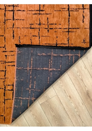 Çam Halı Bodrum Bdr 118 Kiremit Özel Latex Kaymaz Tabanlı Kilim