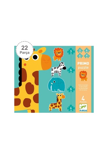 Djeco Ilerleyen Puzzle In The Jungle 3,4,6,9 Pcs