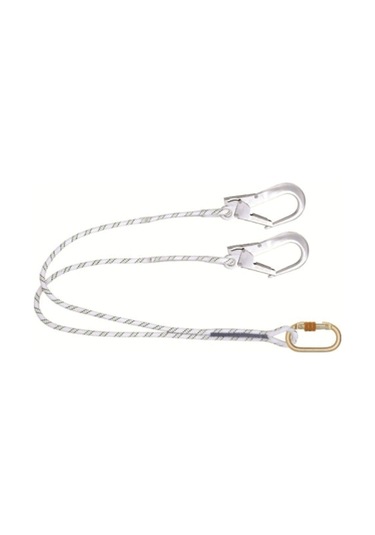 Ki231 Çift Kollu Statik Halatlı Lanyard Büyük Kancalı