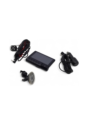 Viges Dokunmatik Araç İçi Yol Kamerası 3 Adet Kamera Set Siyah