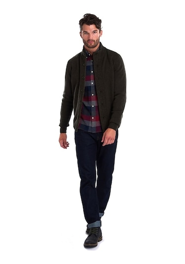 Barbour Patch Zip Through Hırka Gn73 Seaweed Kahverengi