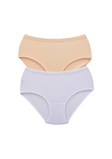 Kadın 922 Ribana 2'Li Bato Külot Seti Beyaz-Ten