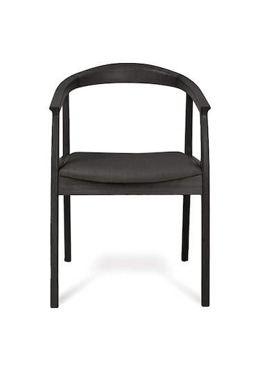 Helsinki Antrasit C Model Bohem Siyah Ahşap Sandalye