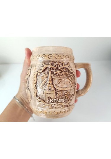 Bardak Kupa Seramik Bira Meşrubat Su Kahve Bardağı 450 Ml