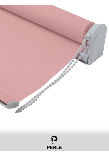 Br Perle Home Soft Pembe Rengi Düz Mekanize Stor Perde Yüksek Kalite Metropol Serisi Soft Pembe