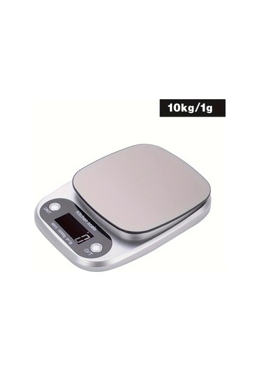Xuweiwei 10kg 1g Hassas Mutfak Terazisi Elektronik Gıda Tartısı Silvery Gümüşi 10kg/1g