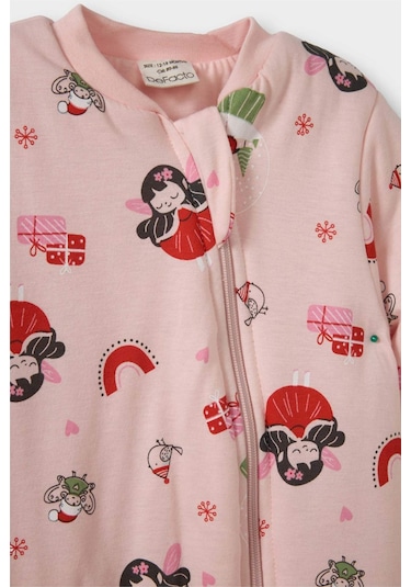 Defacto Kız Bebek 1,6 Tog Elyaf Desenli Tulum F3565a525wnpn127 Pembe-pn127