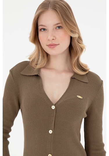 U.s. Polo Assn. Kadın Açık Haki Elbise Triko 50297100-vr183 Acık Hakı