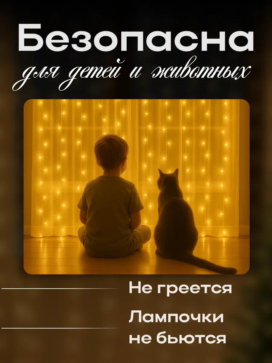 D-light Pencere İçin Süs Perde 2x2 İç Mekan Yılbaşı 108518475 Beyaz