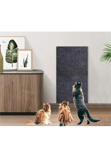 Tenfowee Kedi Tırmanma Matı - Dayanıklı, Tırmanma Ve Tırnak Kırma Fonkisyonu, Dökülmeyen, 30x100 Cm, Koyu Gri Koyu Gri