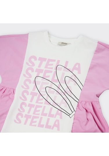 Kız Çocuk Baskı Detaylı Elbise 2411gk26004-4584 001