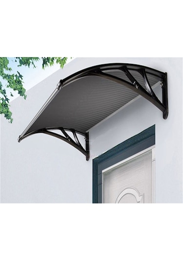 Kapı Üstü Pratik Sundurma 120 X 100 Cm Siyah Tente
