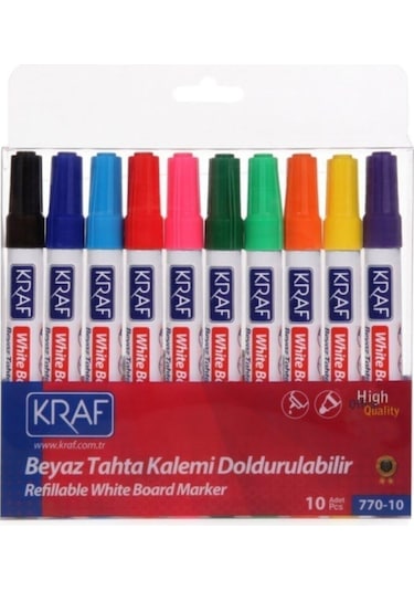 Kraf Tahta Kalemi Doldurabilir 10 Renk 770-10