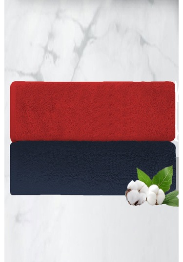 2 Li Lüks El Yüz Havlu Seti 50x90 Cm %100 Pamuklu Gramajlı Sija Lacivert