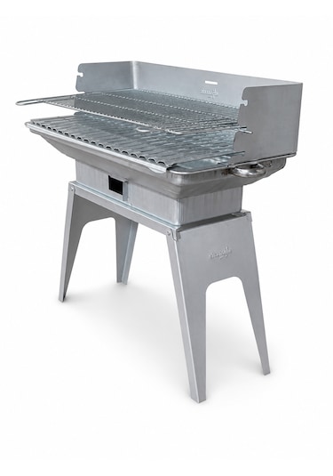 Piknik Mangalı Siperli, Yüksek Ayaklı, Katlanır - 1035-s Gri