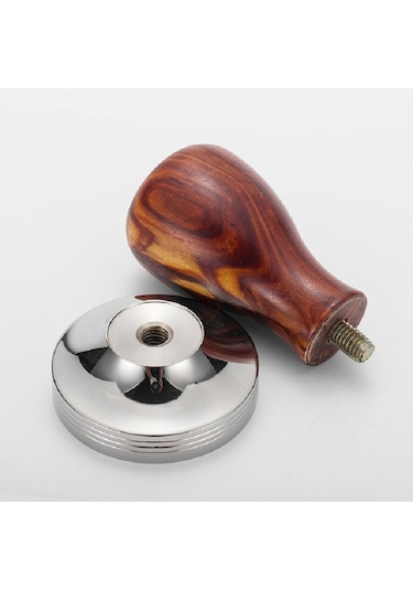 Paslanmaz Çelik Masif Ahşap Kulp Kahve Preslenmiş Toz Çekiç