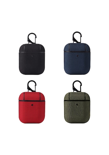 Airpods Uyumlu 1/2 İçin Kancalı İş Bezi Kulaklık Koruyucu Kılıf Mavi