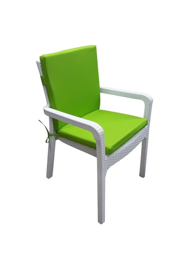 Mirzade 4 Adet Elit Su Geçirmez Yüksek Arkalı Minder-fıstık Yeşil