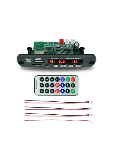 Usb bluetooth Fm 12V  ( 2 Hoparlör bağlanabilen ) mp3 dekoder