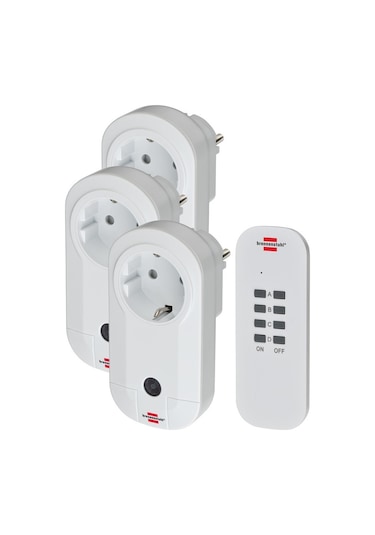 Brennenstuhl Comfort Line Uzaktan Kumandalı Tekli Priz 3 Adet Beyaz
