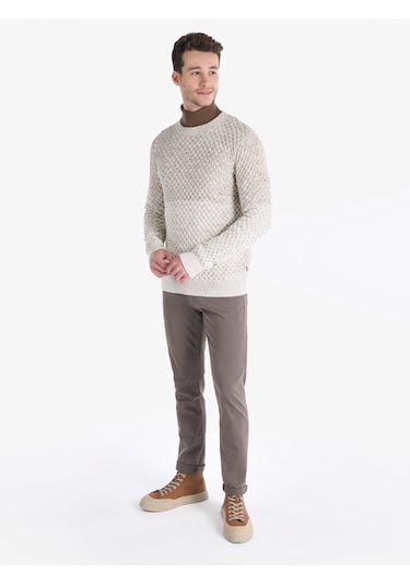 Colin's Colins Regular Fit Triko Gri Erkek Kazak Cl1066048 Bej Colin's Colins Regular Fit Triko Gri Erkek Kazak Cl1066048 Bej