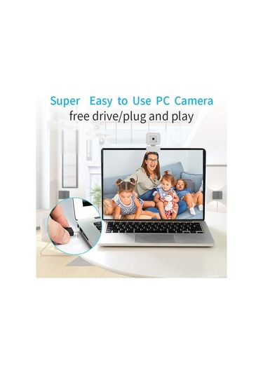 Dancemonkey 2k Usb Web Kamera - Geniş Açı, Otomatik Odaklama, Gürültü Azaltmalı Mikrofon İle Gece-gündüz Net Görüntü