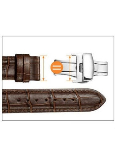 Saat Kordon Klipsi Kelebek Saat Tokası Metalik Krom 20Mm Çelik T2