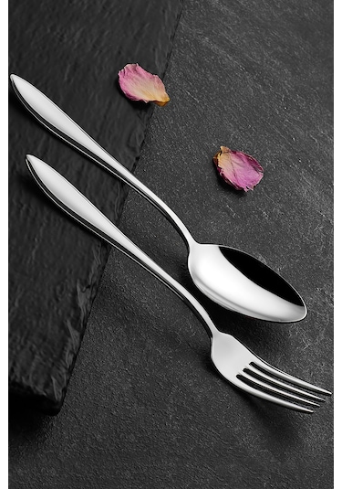 Avcı Elit 30 Parça Çatal Kaşık Takımı 18-10 Paslanmaz Çelik Gümüş