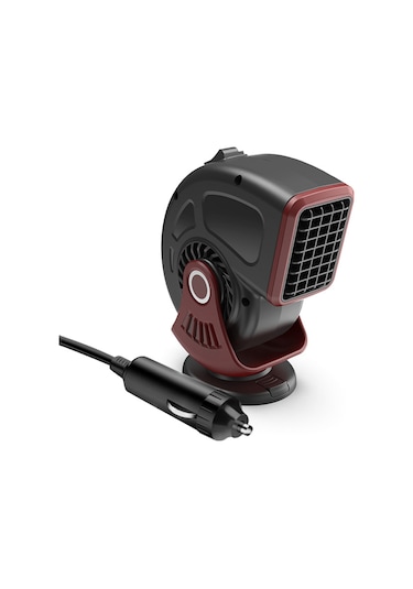 Folinda 12v Araba Isıtıcı 120w Büyük Güçlü Kışlık Buğu/buz Temizleyici Soğuk/sıcak Hava Çift Mod 2 Seviye Ayar Siyah-kırmızı