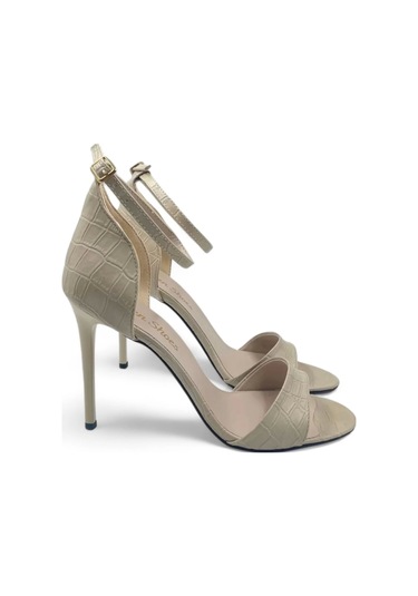 Lady Bej Kadın Tek Bantlı Şık Ve Zarif Topuklu Ayakkabı Bej