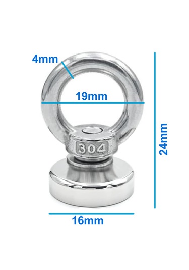 Knd16 Mıknatıs 8kg N52 Halka Askı Taşıyıcı Çekici Super
