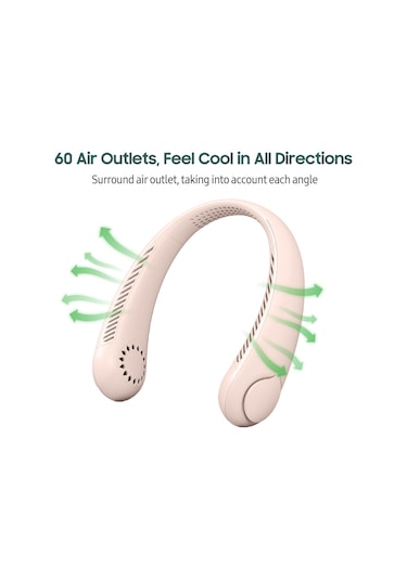 Springsun Taşınabilir Pervanesiz Boyun Soğutucu - Şarj Edilebilir 3 Hızlı, U Tasarım, Spor/seyahat/ev/ofis İçin Eller Serbest