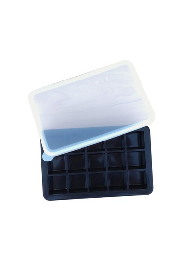 Hangfox Siyah 15 Gözlü Kapaklı Silikon Buz Kalıbı - Kolay Temizlenebilir, Yapışmaz Yüzey Çok Renkli