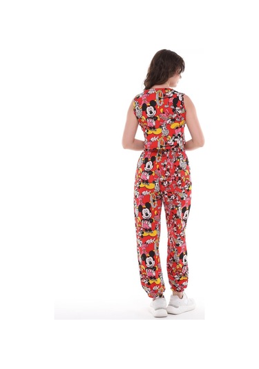 Bugs Bunny Çizgi Film Karakterli Crop Pantolon İkili Takım-439-kırmızı Kırmızı