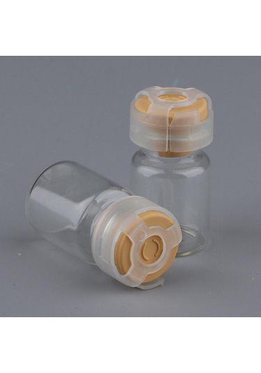 Suntek 20 Adet Boş Steril Cam Mühürlü Serum Şişeleri Sarı Sarı