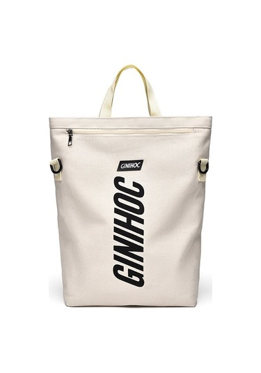 Gri 2 Su Geçirmez Dayanıklı Vintage Esnek Siyah Kanvas Sırt Çantası Kırmızı - Gri