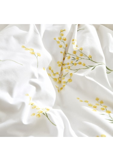 Karaca Home Loretta %100 Pamuk Çift Kişilik Nevresim Takımı Sarı - 200.22.08.0021 Sarı